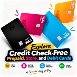 Explore Credit Check-Free Prepaid, Store, and Debit Cards